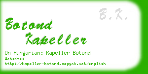 botond kapeller business card